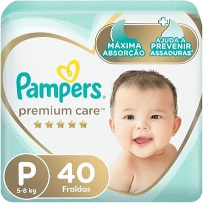 Fralda Pampers Premium Care P — 40 unidades