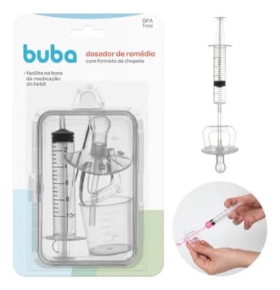 Dosador de Remédio Formato Chupeta com Estojo — Buba